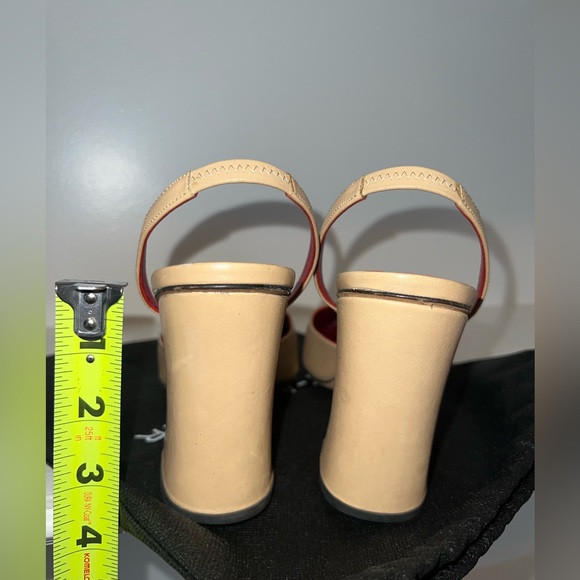 Dorateymur Beige Leather Slingback Pump - 40 / 9.5-10 US womens - Picture 5 of 9